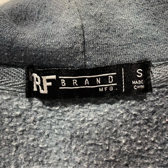RF Brand Shirt Hoodie Sweatshirt Mens Size Small S Gray ‎ Pockets Draw Sting - Picture 14 of 14